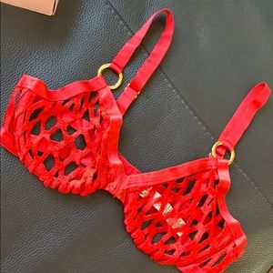 agent provocateur bubbles size 3 red bra